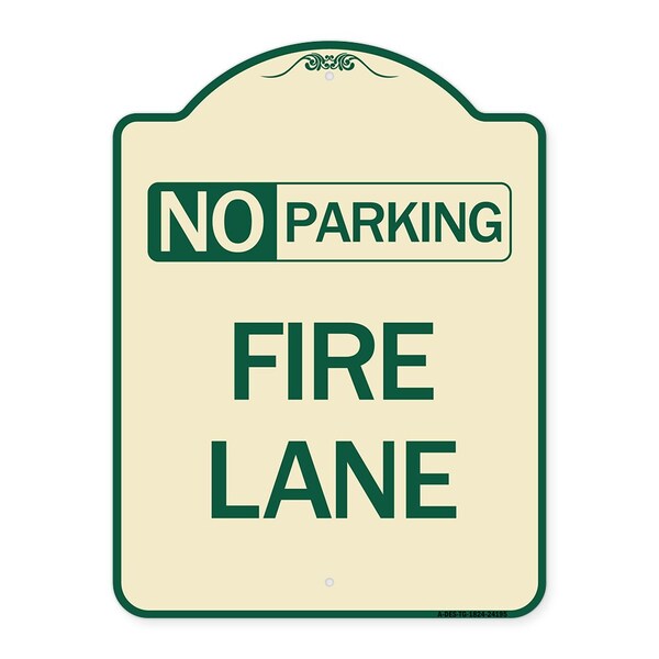 Delaware No Parking Fire Lane Heavy-Gauge Aluminum Architectural Sign, 24" x 18", TG-1824-24195